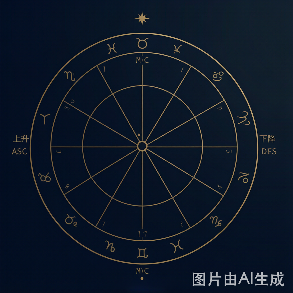 占星星盤四軸點示意圖